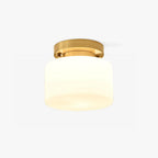 Elsilisra Plafonnier Flush Art Nordique Laiton Verre - Neutralighting
