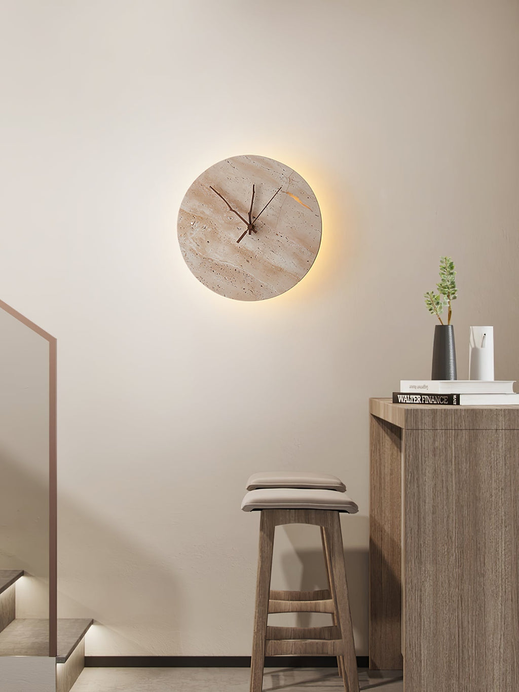 Volira Applique Murale Minimaliste Travertin - Neutralighting