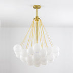Lustra Chandelier Bulles en Verre Satiné - Neutralighting