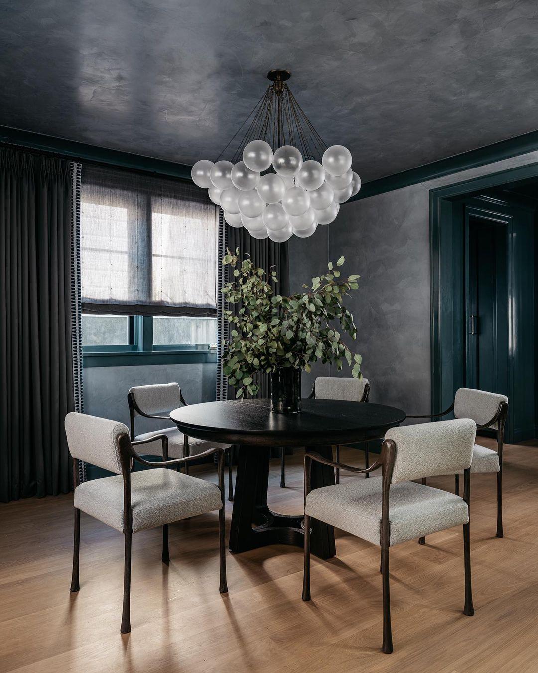Lustra Chandelier Bulles en Verre Satiné - Neutralighting