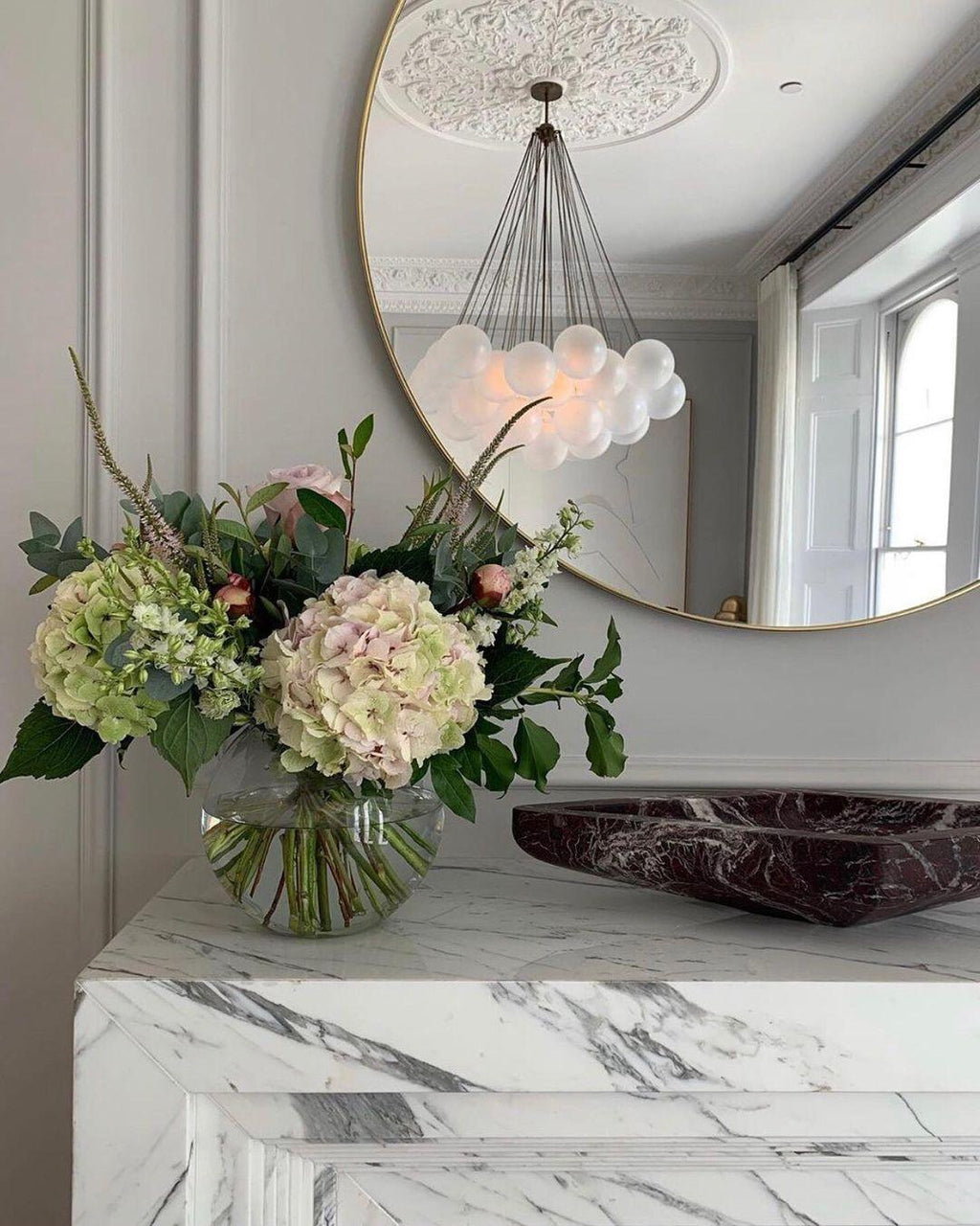 Lustra Chandelier Bulles en Verre Satiné - Neutralighting