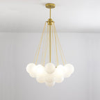 Lustra Chandelier Bulles en Verre Satiné - Neutralighting