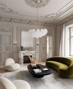 Lustra Chandelier Bulles en Verre Satiné - Neutralighting
