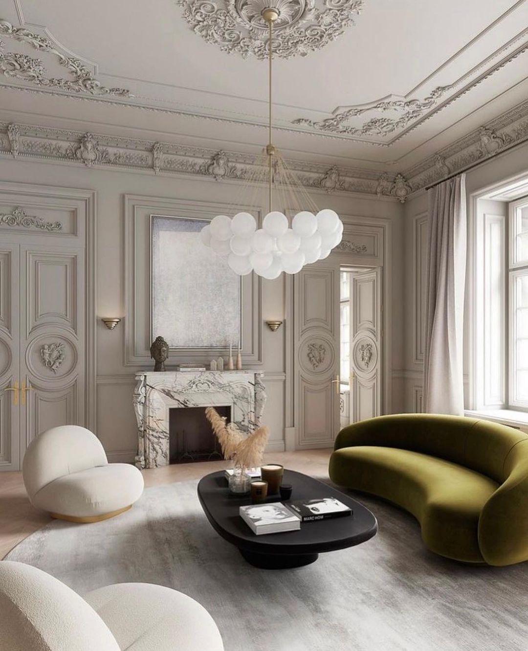 Lustra Chandelier Bulles en Verre Satiné - Neutralighting