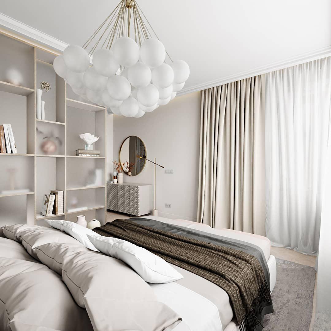 Lustra Chandelier Bulles en Verre Satiné - Neutralighting