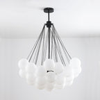 Lustra Chandelier Bulles en Verre Satiné - Neutralighting