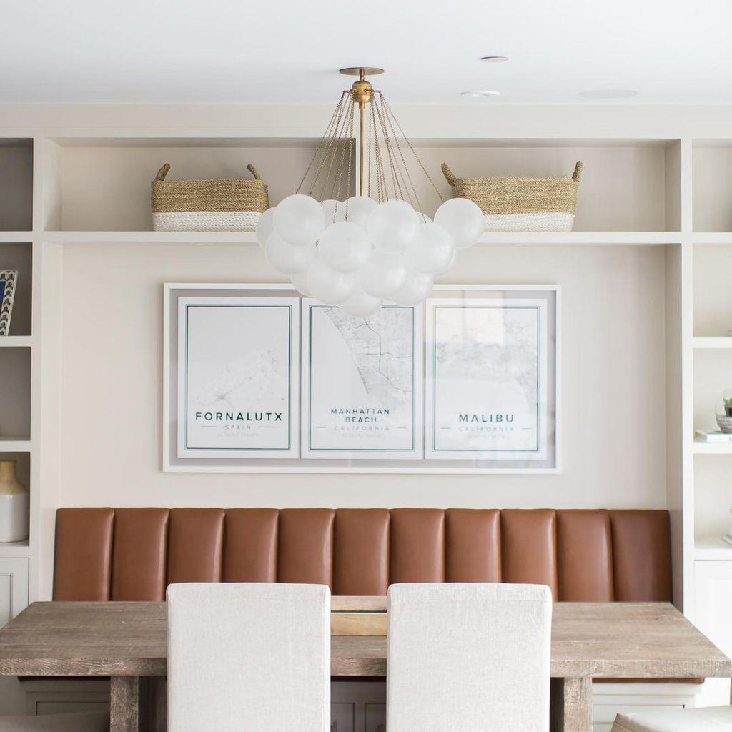 Lustra Chandelier Bulles en Verre Satiné - Neutralighting