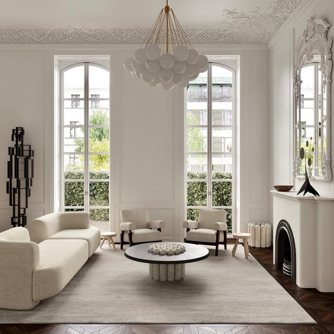 Lustra Chandelier Bulles en Verre Satiné - Neutralighting