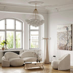 Lustra Chandelier Bulles en Verre Satiné - Neutralighting