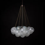 Lustra Chandelier Bulles en Verre Satiné - Neutralighting