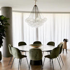 Lustra Chandelier Bulles en Verre Satiné - Neutralighting