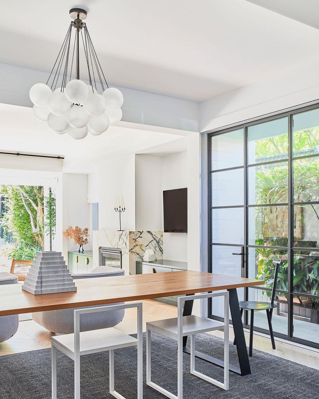 Lustra Chandelier Bulles en Verre Satiné - Neutralighting