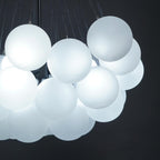 Lustra Chandelier Bulles en Verre Satiné - Neutralighting