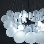 Lustra Chandelier Bulles en Verre Satiné - Neutralighting