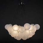 Lustra Chandelier Bulles en Verre Satiné - Neutralighting