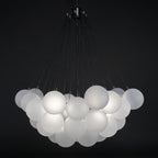 Lustra Chandelier Bulles en Verre Satiné - Neutralighting