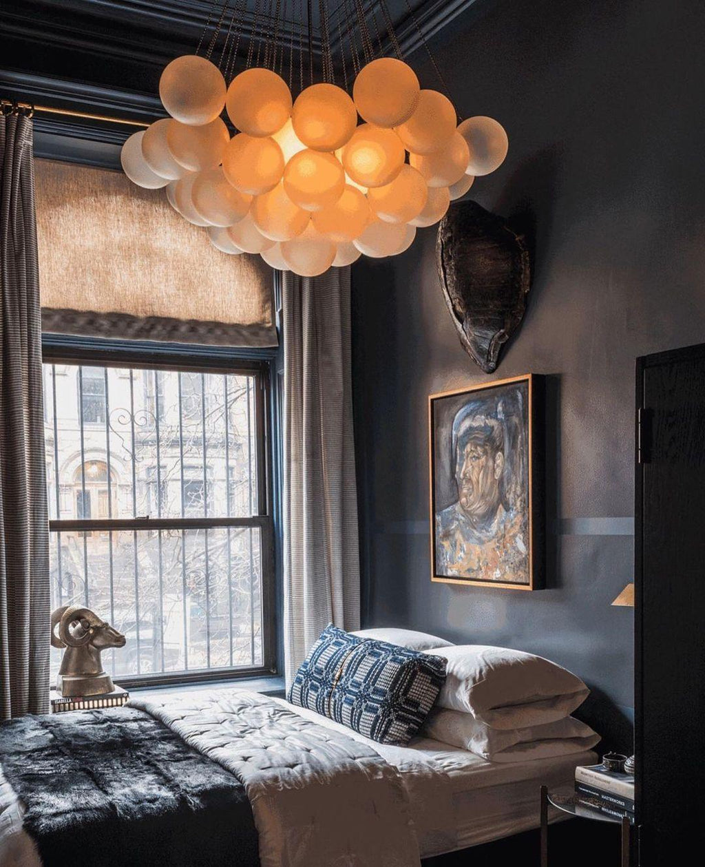 Lustra Chandelier Bulles en Verre Satiné - Neutralighting