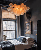 Lustra Chandelier Bulles en Verre Satiné - Neutralighting