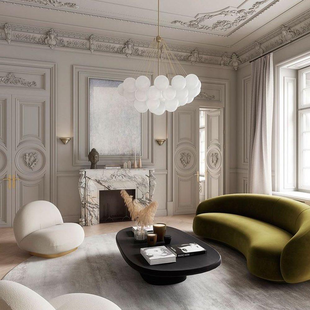 Lustra Chandelier Bulles en Verre Satiné - Neutralighting
