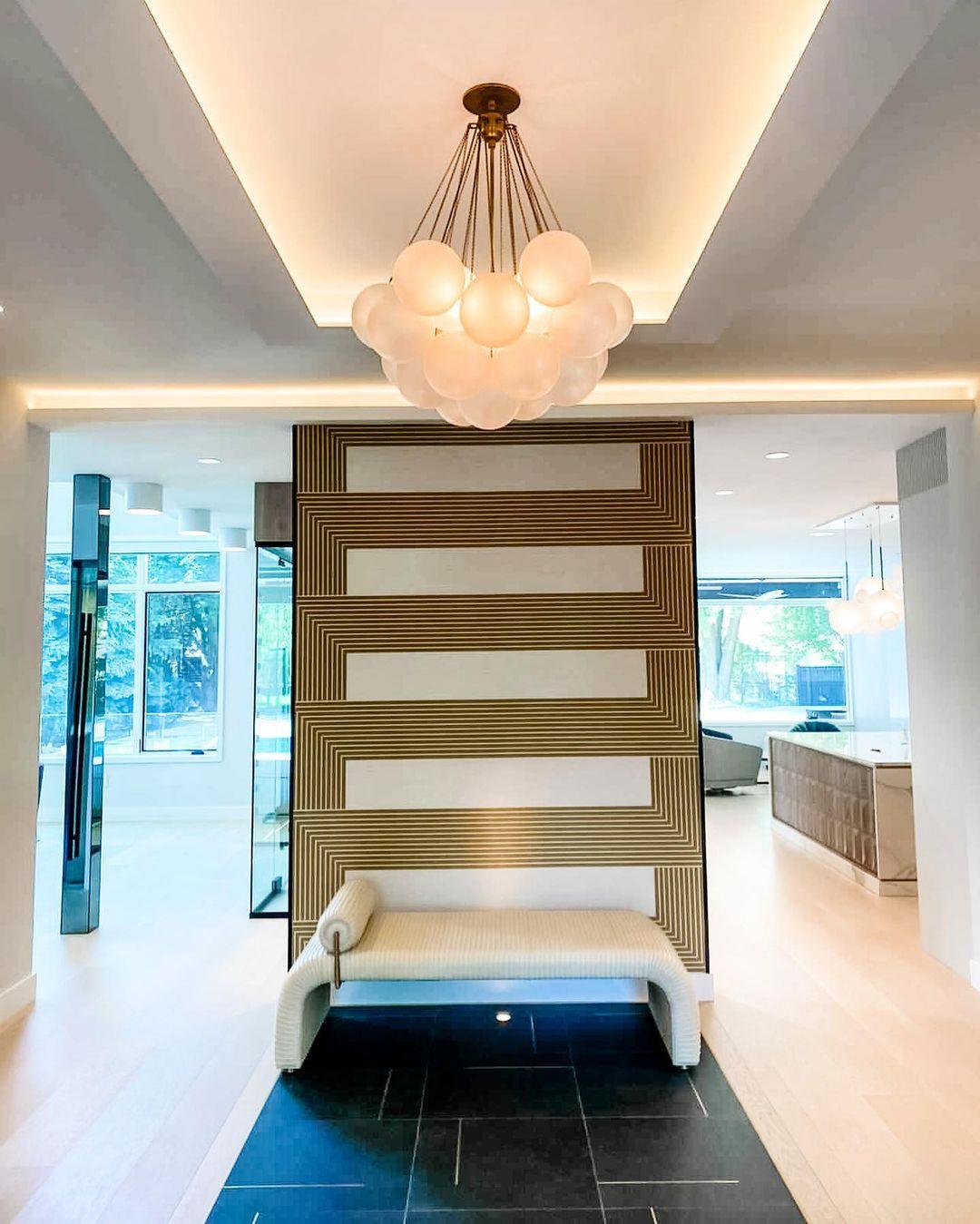 Lustra Chandelier Bulles en Verre Satiné - Neutralighting