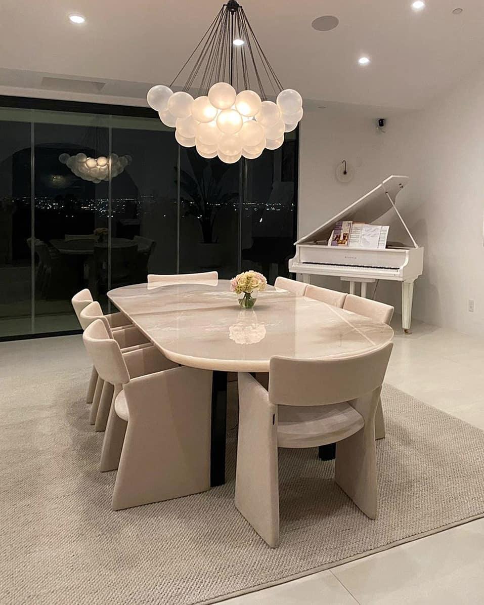 Lustra Chandelier Bulles en Verre Satiné - Neutralighting