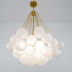 Lustra Chandelier Bulles en Verre Satiné - Neutralighting