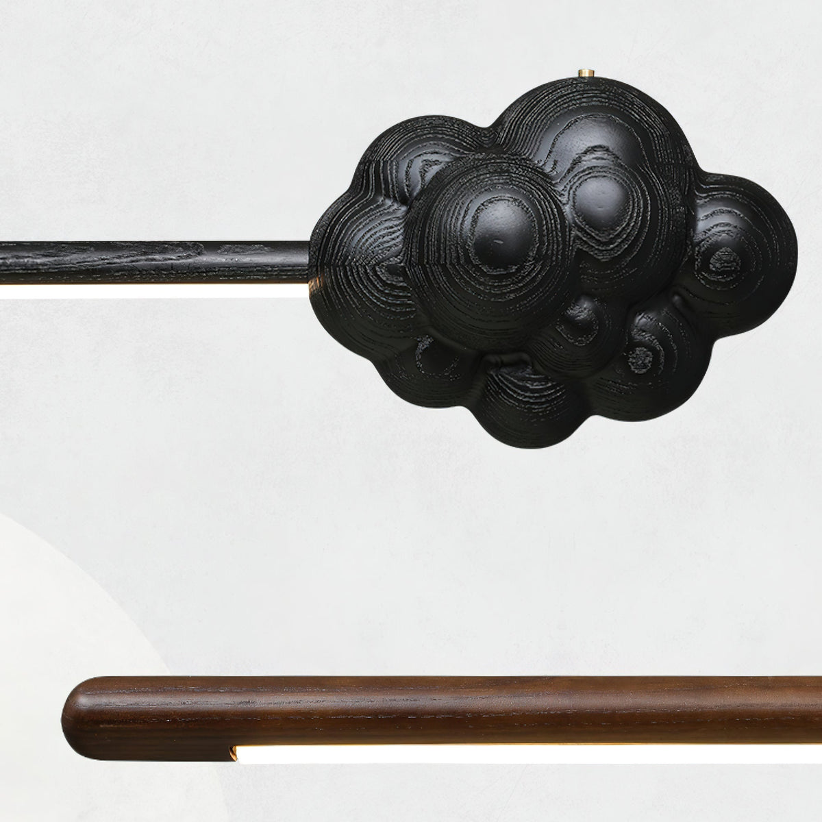 Lustra Suspension Minérale Nuage Bois Minimaliste - Neutralighting