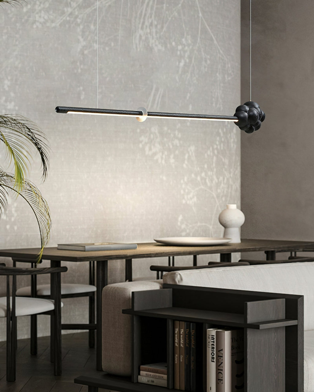 Lustra Suspension Minérale Nuage Bois Minimaliste - Neutralighting