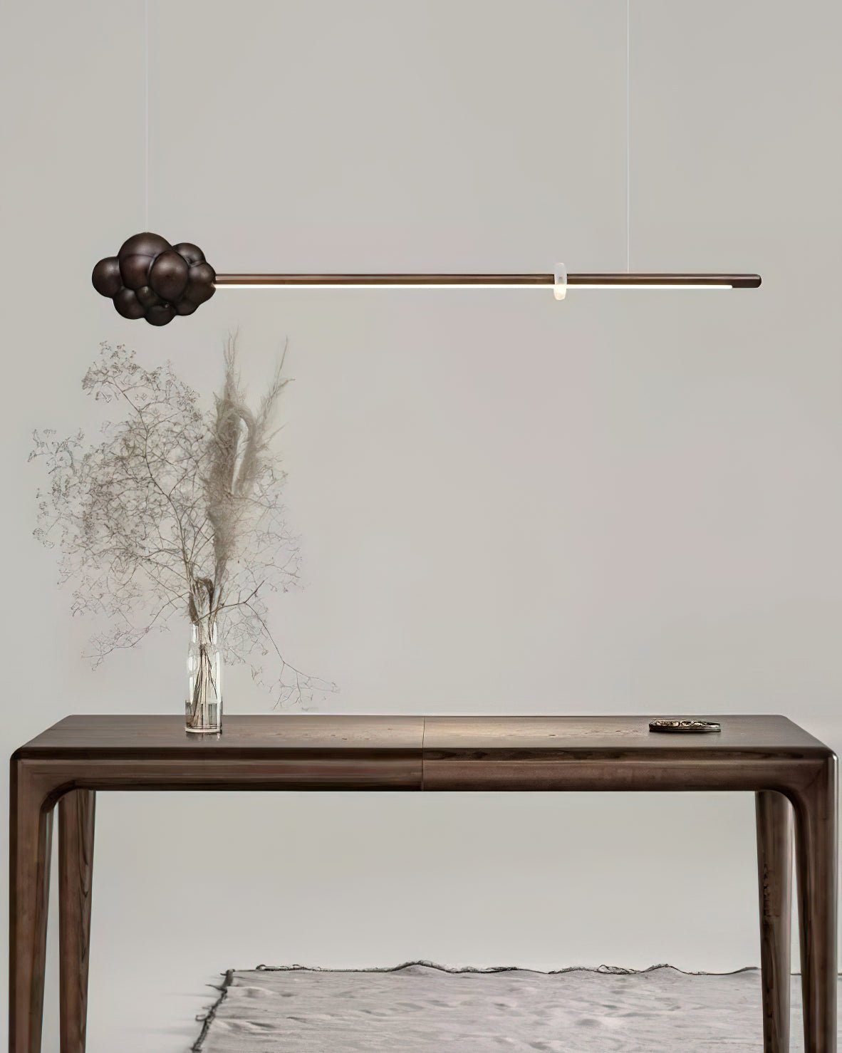 Lustra Suspension Minérale Nuage Bois Minimaliste - Neutralighting