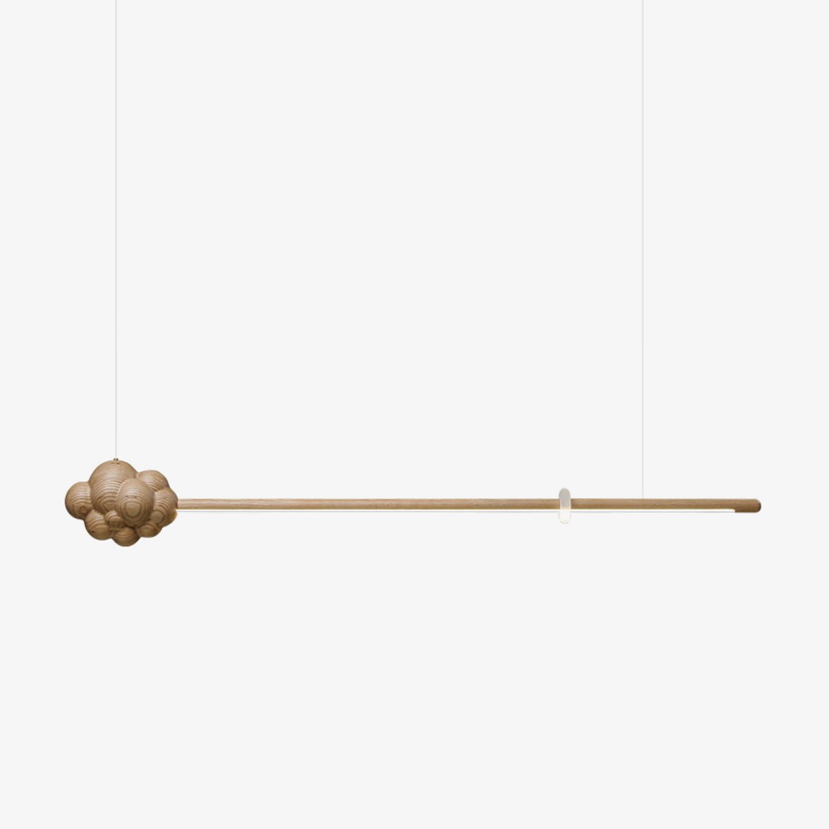 Lustra Suspension Minérale Nuage Bois Minimaliste - Neutralighting