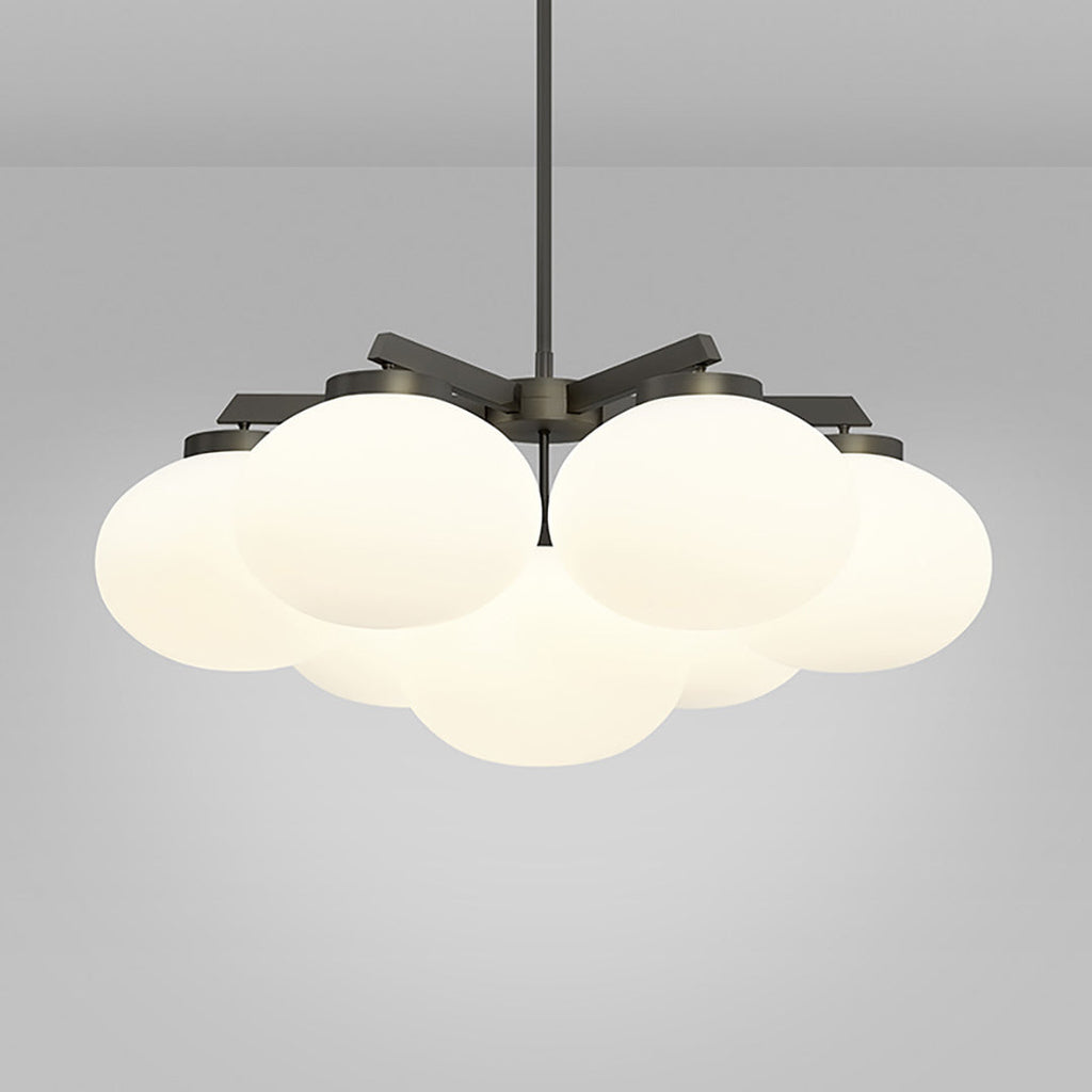 Edge Chandelier Métal Laiton Verre Élégance Premium - Neutralighting