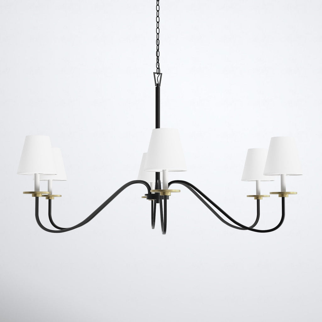 Flux Chandelier Métal Laiton Tissu Industriel Vintage - Neutralighting