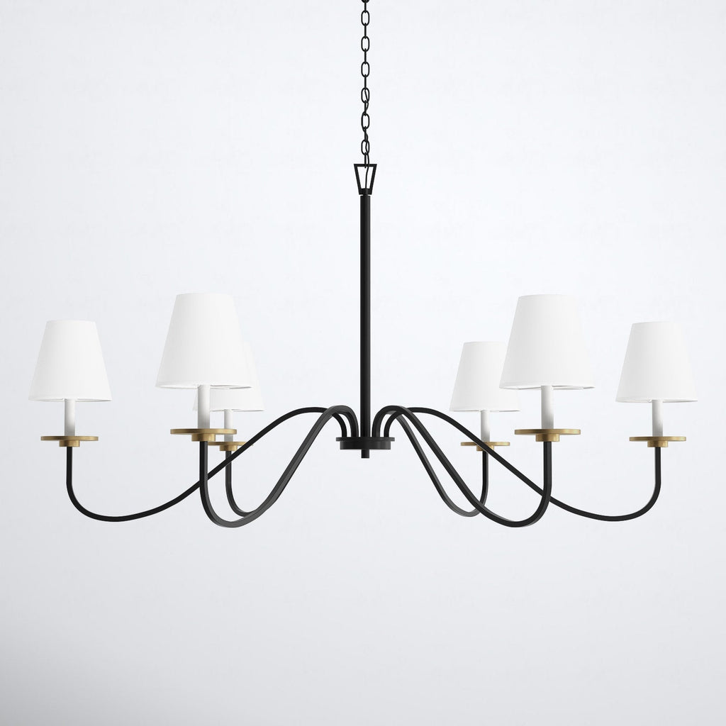 Flux Chandelier Métal Laiton Tissu Industriel Vintage - Neutralighting