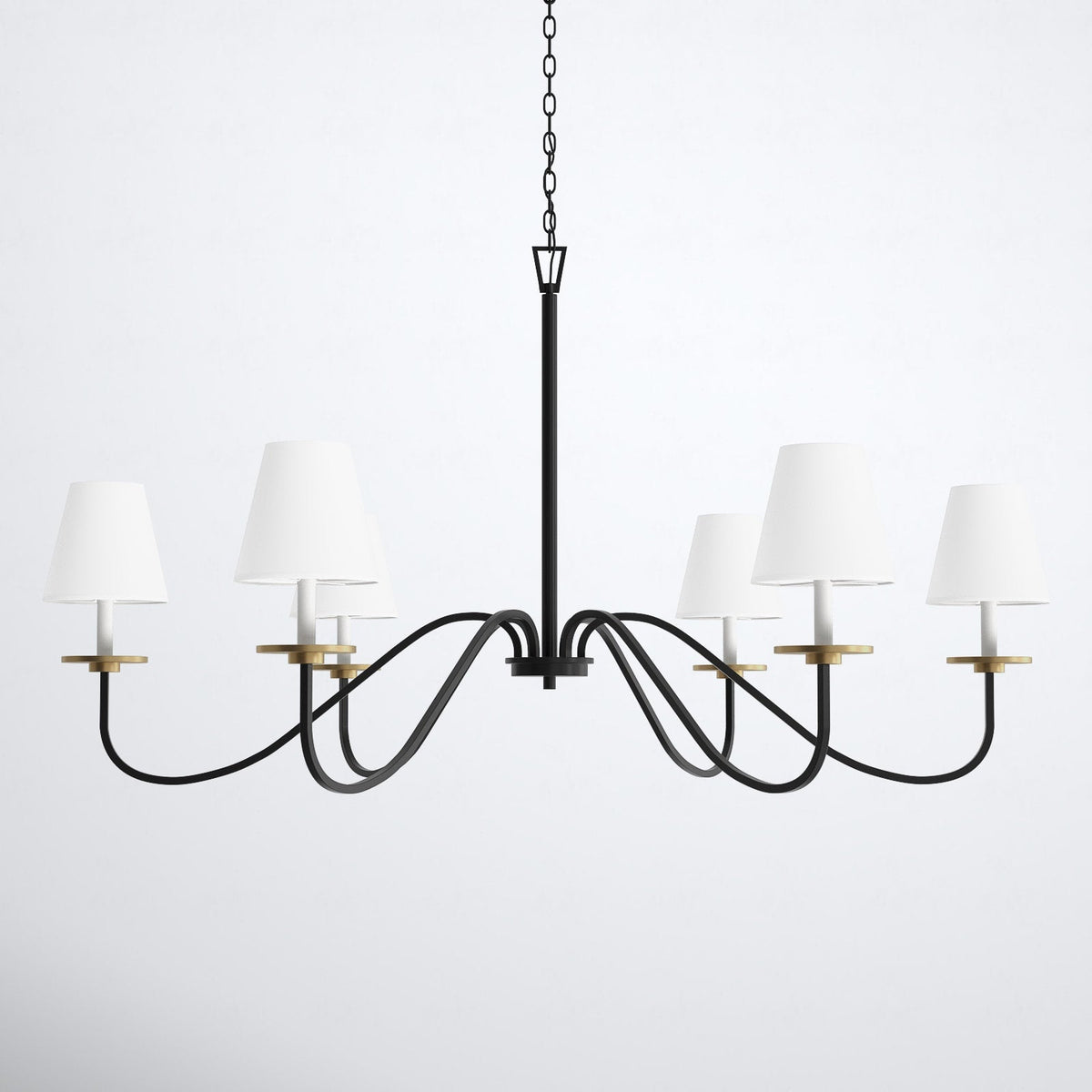 Flux Chandelier Métal Laiton Tissu Industriel Vintage - Neutralighting