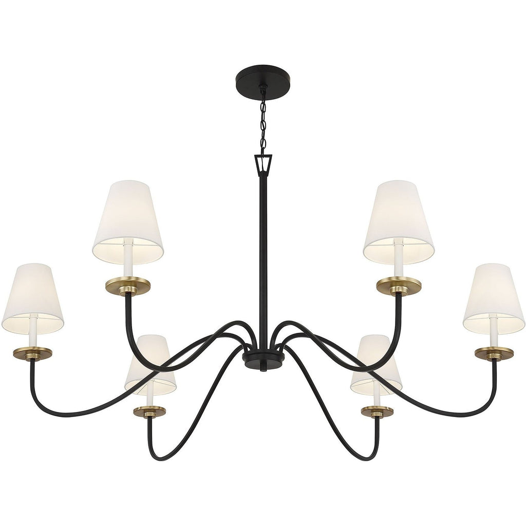 Flux Chandelier Métal Laiton Tissu Industriel Vintage - Neutralighting