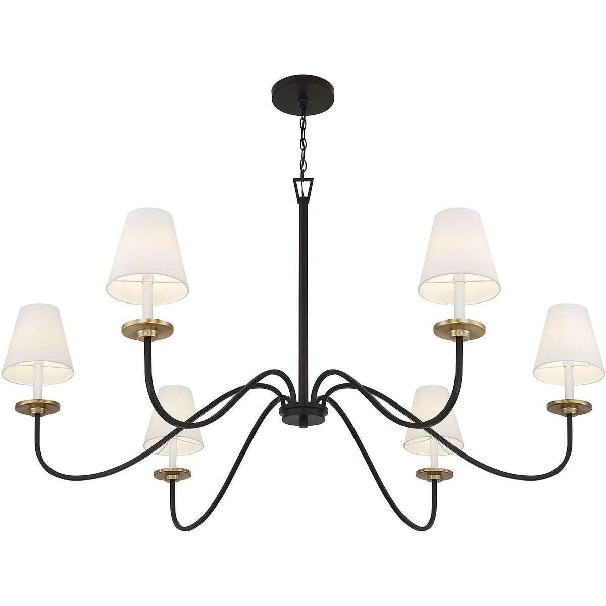 Flux Chandelier Métal Laiton Tissu Industriel Vintage - Neutralighting