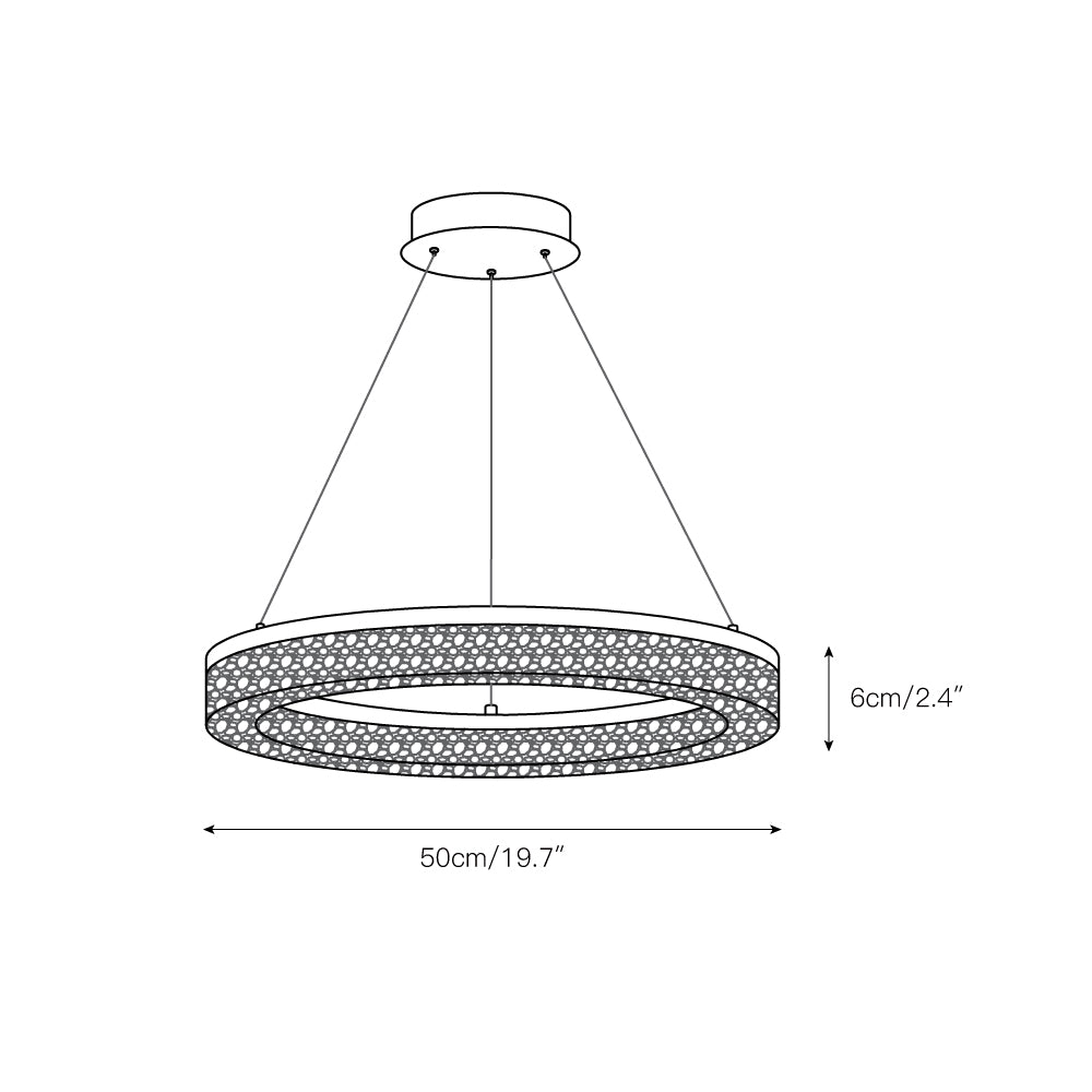 Idyll Chandelier Rond LED Métal Résine Minimaliste Moderne - Neutralighting
