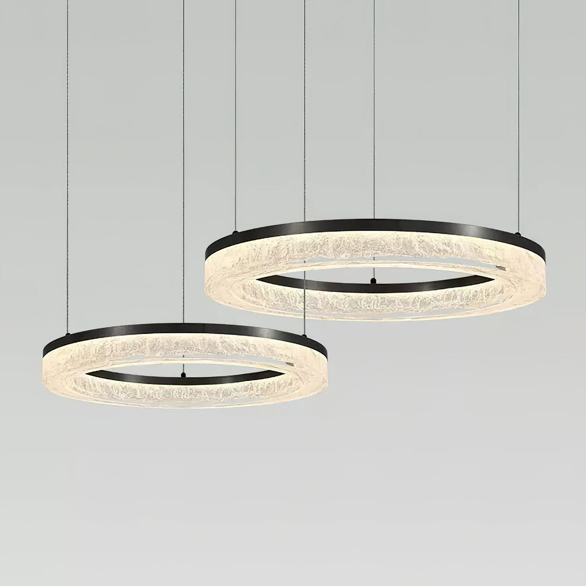 Idyll Chandelier Rond LED Métal Résine Minimaliste Moderne - Neutralighting