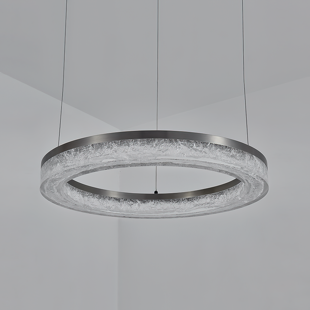 Idyll Chandelier Rond LED Métal Résine Minimaliste Moderne - Neutralighting