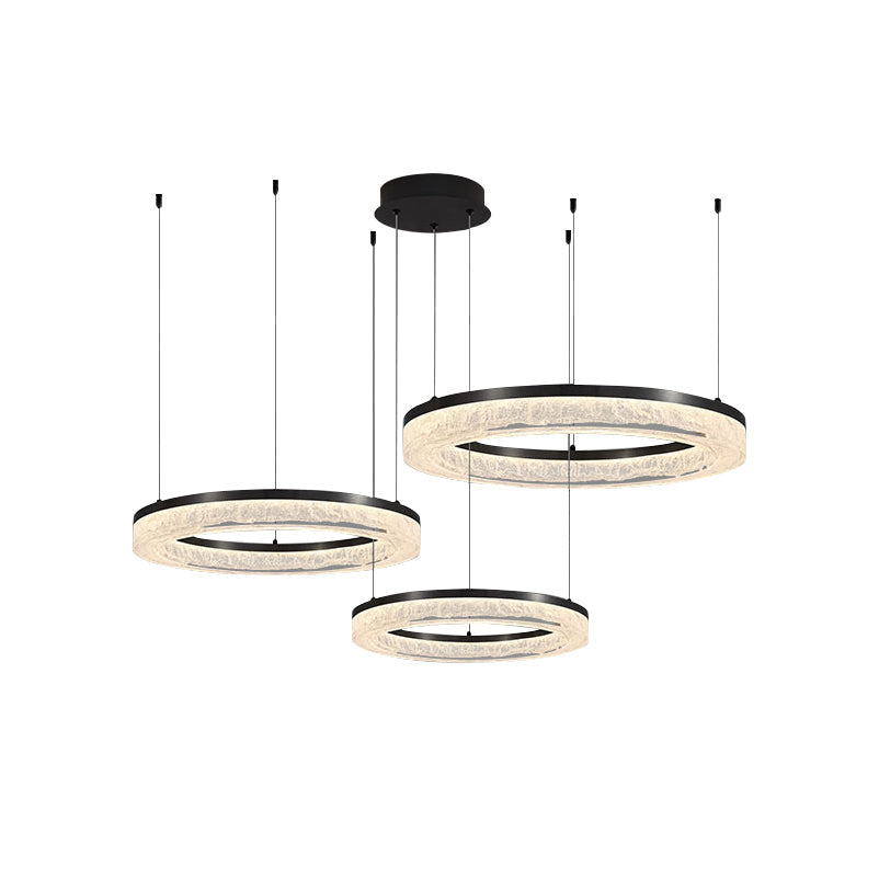 Idyll Chandelier Rond LED Métal Résine Minimaliste Moderne - Neutralighting