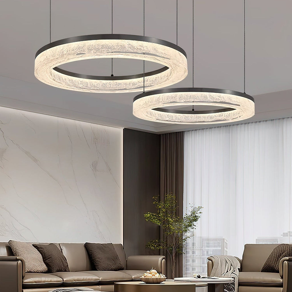 Idyll Chandelier Rond LED Métal Résine Minimaliste Moderne - Neutralighting