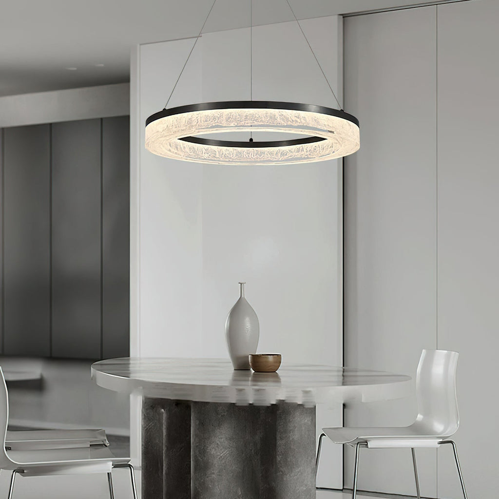 Idyll Chandelier Rond LED Métal Résine Minimaliste Moderne - Neutralighting