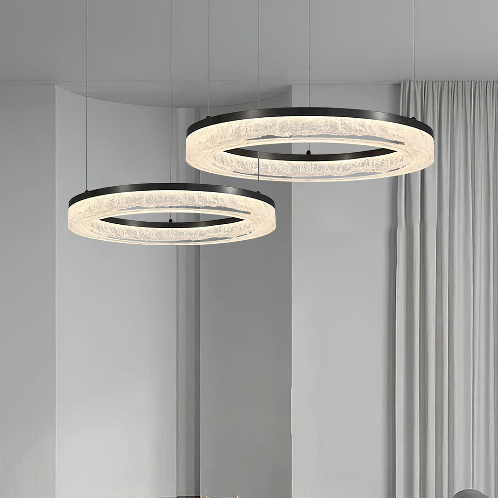Idyll Chandelier Rond LED Métal Résine Minimaliste Moderne - Neutralighting