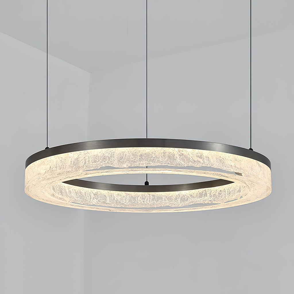 Idyll Chandelier Rond LED Métal Résine Minimaliste Moderne - Neutralighting