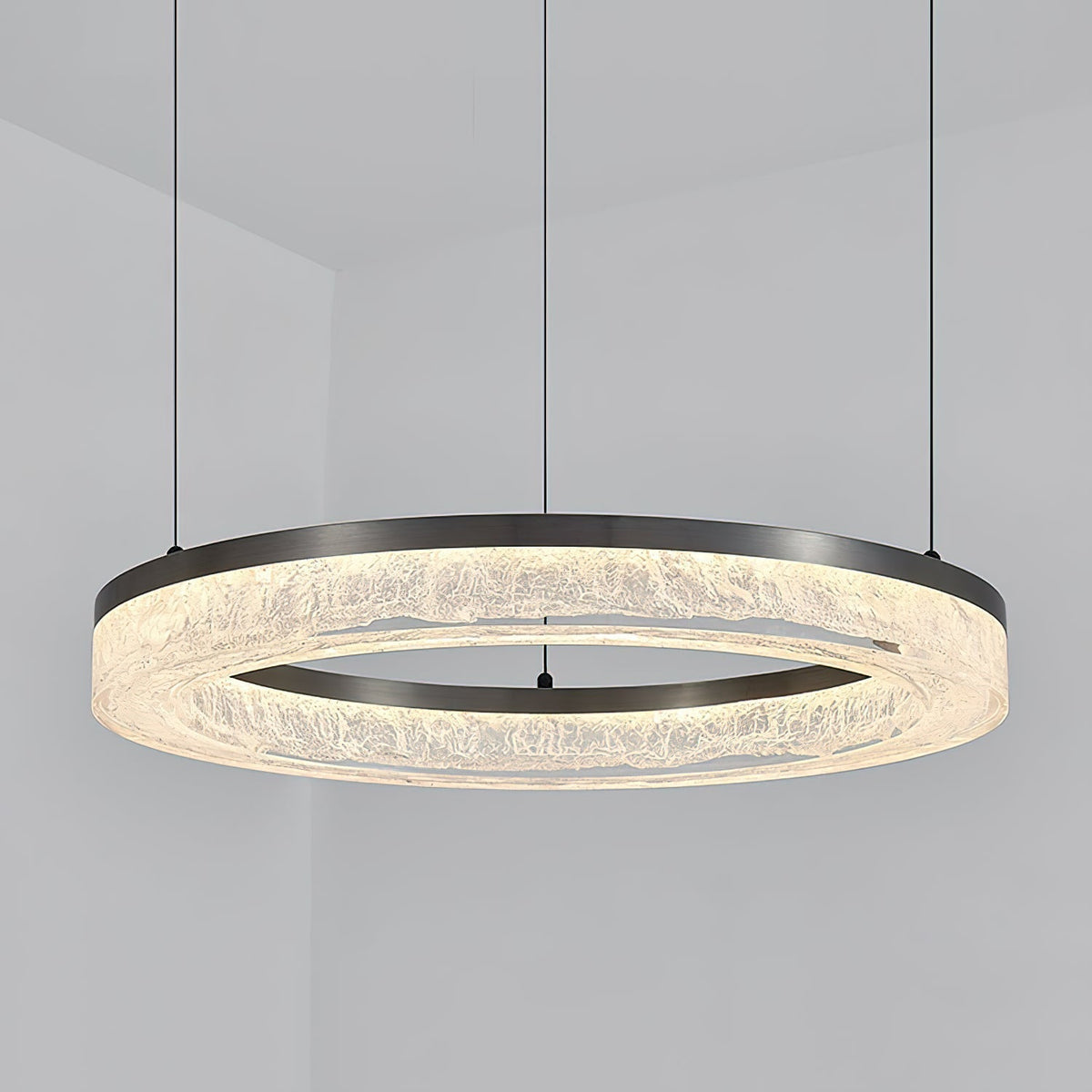 Idyll Chandelier Rond LED Métal Résine Minimaliste Moderne - Neutralighting