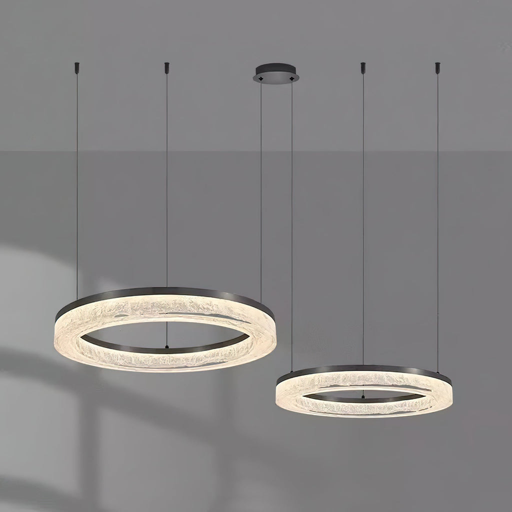 Idyll Chandelier Rond LED Métal Résine Minimaliste Moderne - Neutralighting
