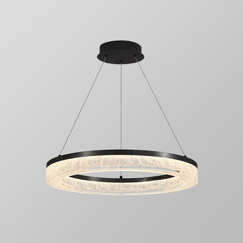 Idyll Chandelier Rond LED Métal Résine Minimaliste Moderne - Neutralighting