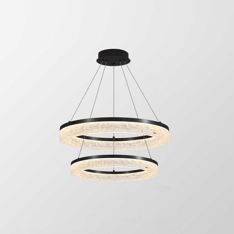 Idyll Chandelier Rond LED Métal Résine Minimaliste Moderne - Neutralighting