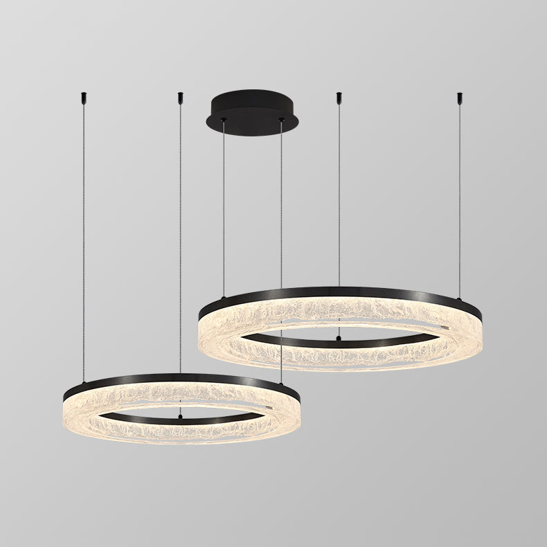 Idyll Chandelier Rond LED Métal Résine Minimaliste Moderne - Neutralighting