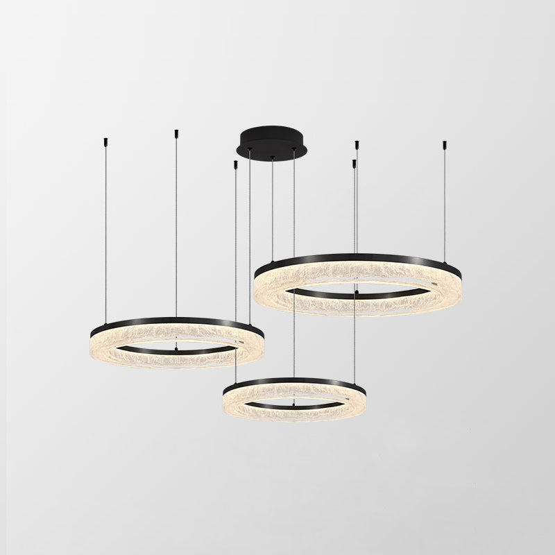 Idyll Chandelier Rond LED Métal Résine Minimaliste Moderne - Neutralighting